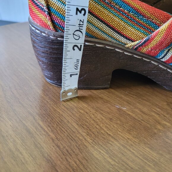 BOC, Born Concept Women’s Clog Shoes, Sz 8M, Nadiyya Boho Multi Color Stripe - Picture 10 of 10